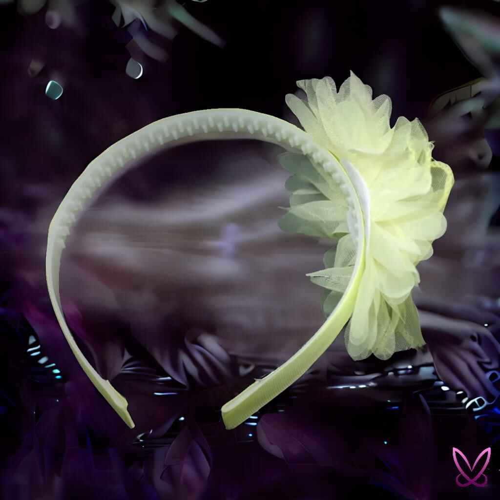 Bunny Ear Hairband - Yellow with Pink Ears