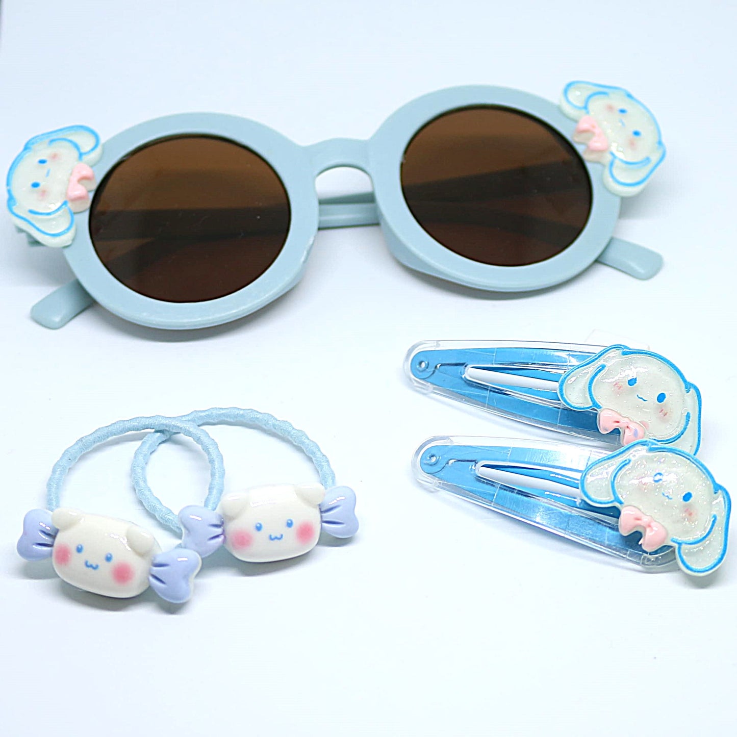 Blue Bunny Sunglasses and Hair Accessories Set - Blue