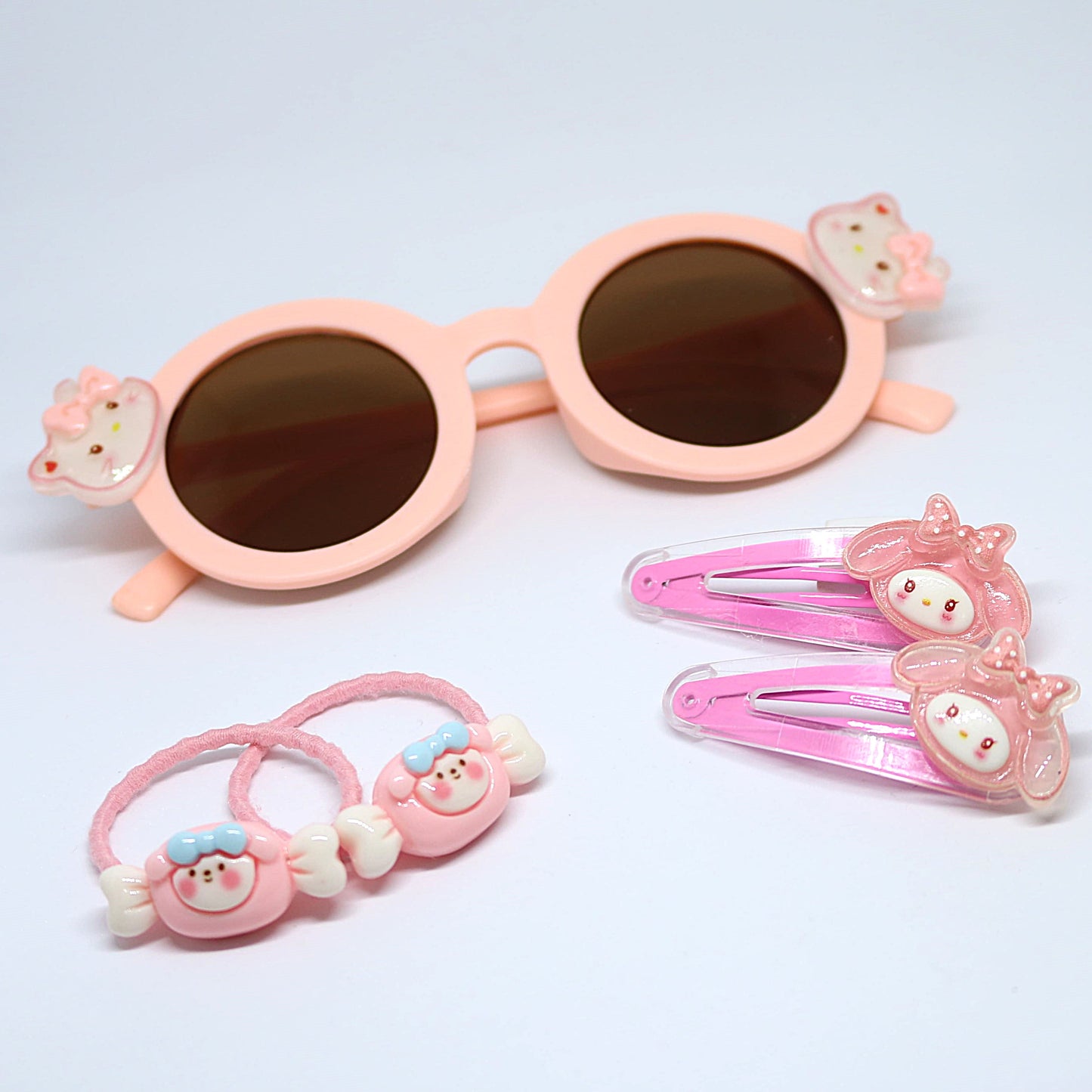 Pink Delight Sunglasses and Hair Accessories Set