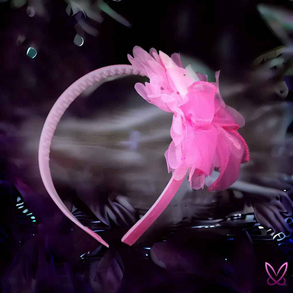 Bunny Ear Hairband - Pink with White Ears