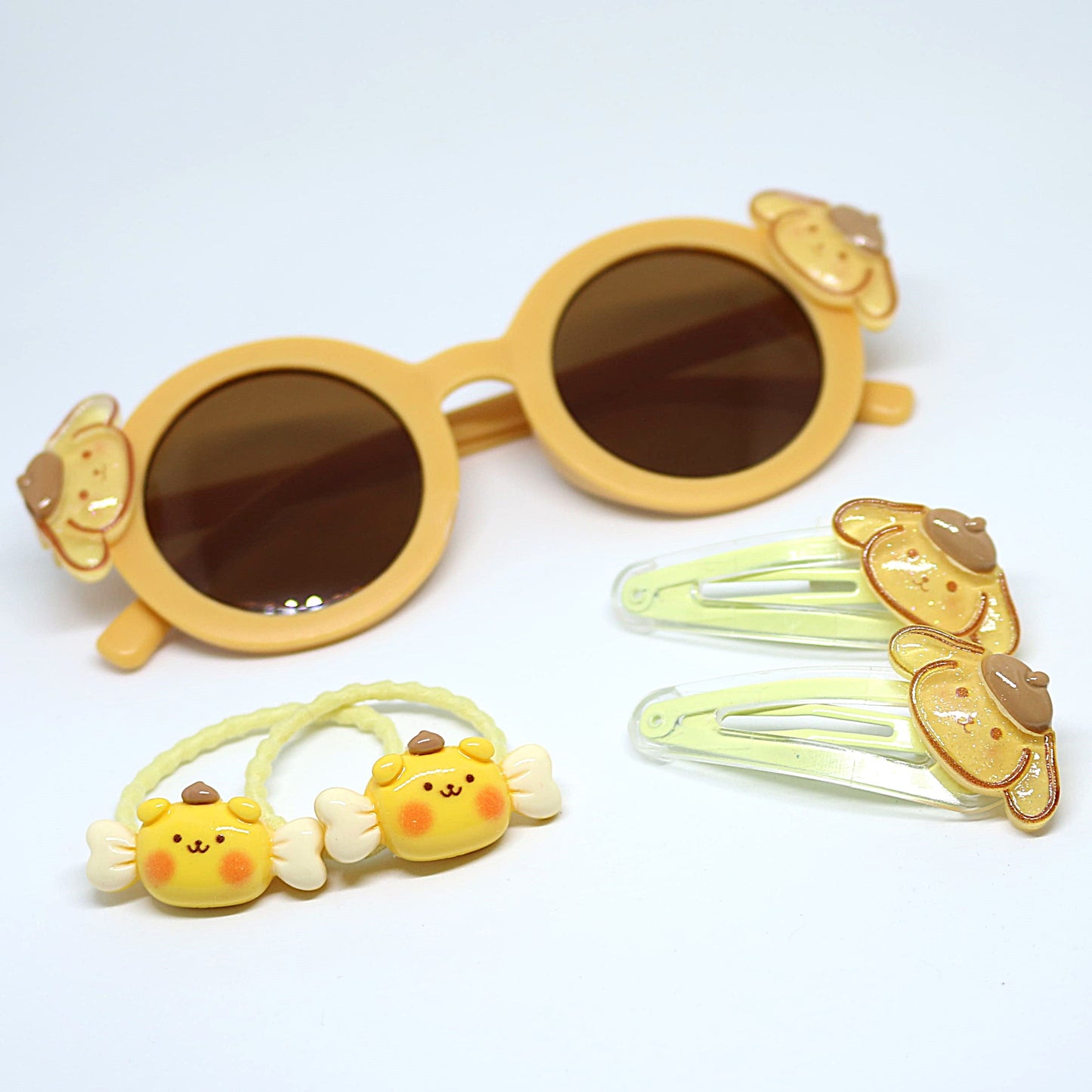 Sunshine Yellow Sunglasses and Hair Accessories Set