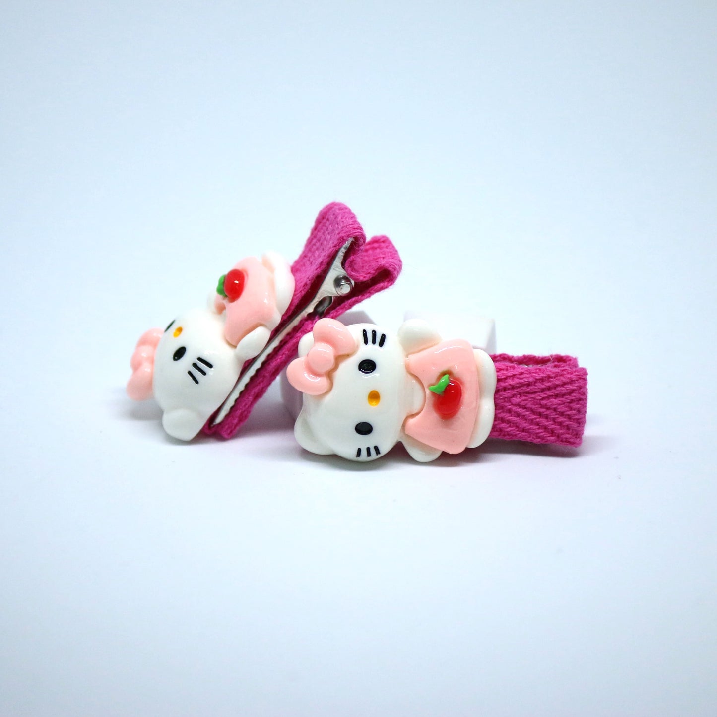 Hello Kitty Bow Clips in Warm Pink