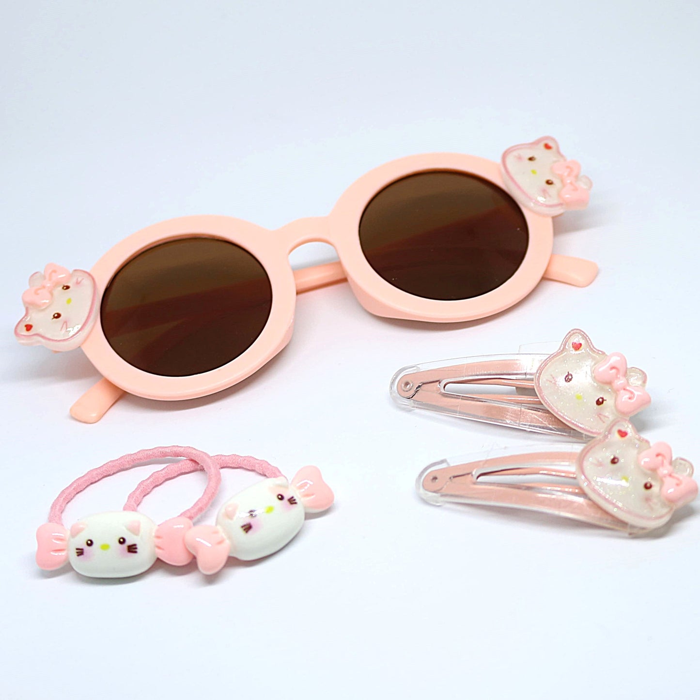 Pink Delight Sunglasses and Hair Accessories Set