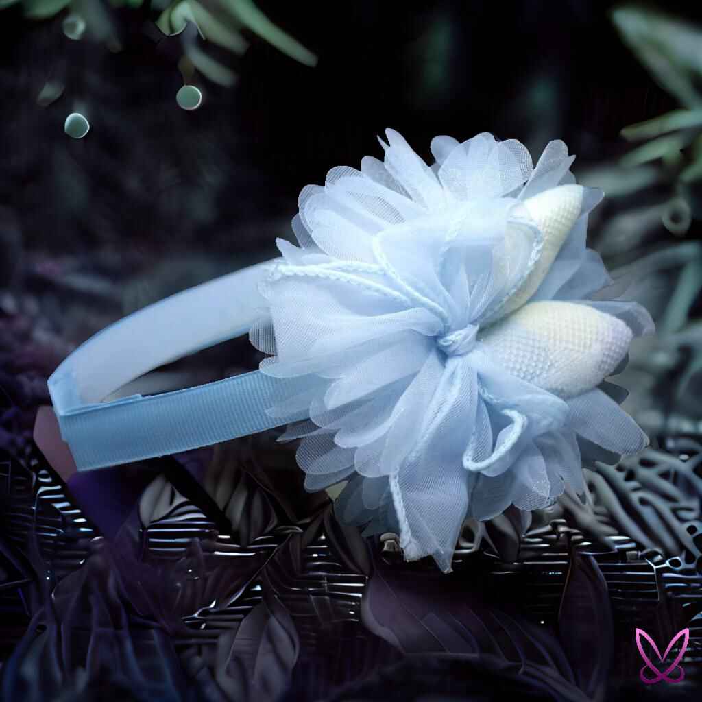 Bunny Ear Hairband - Blue with Blue and Yellow Ears