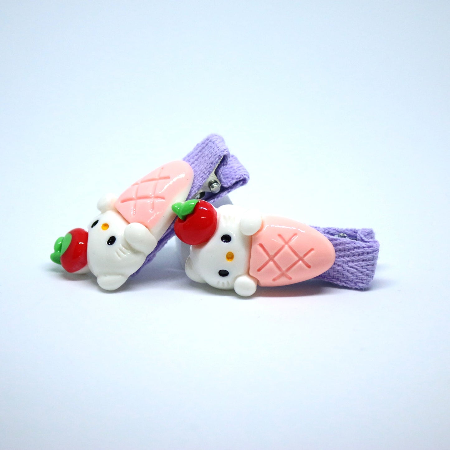 Hello Kitty Lavender Ice Cream Hair Clips
