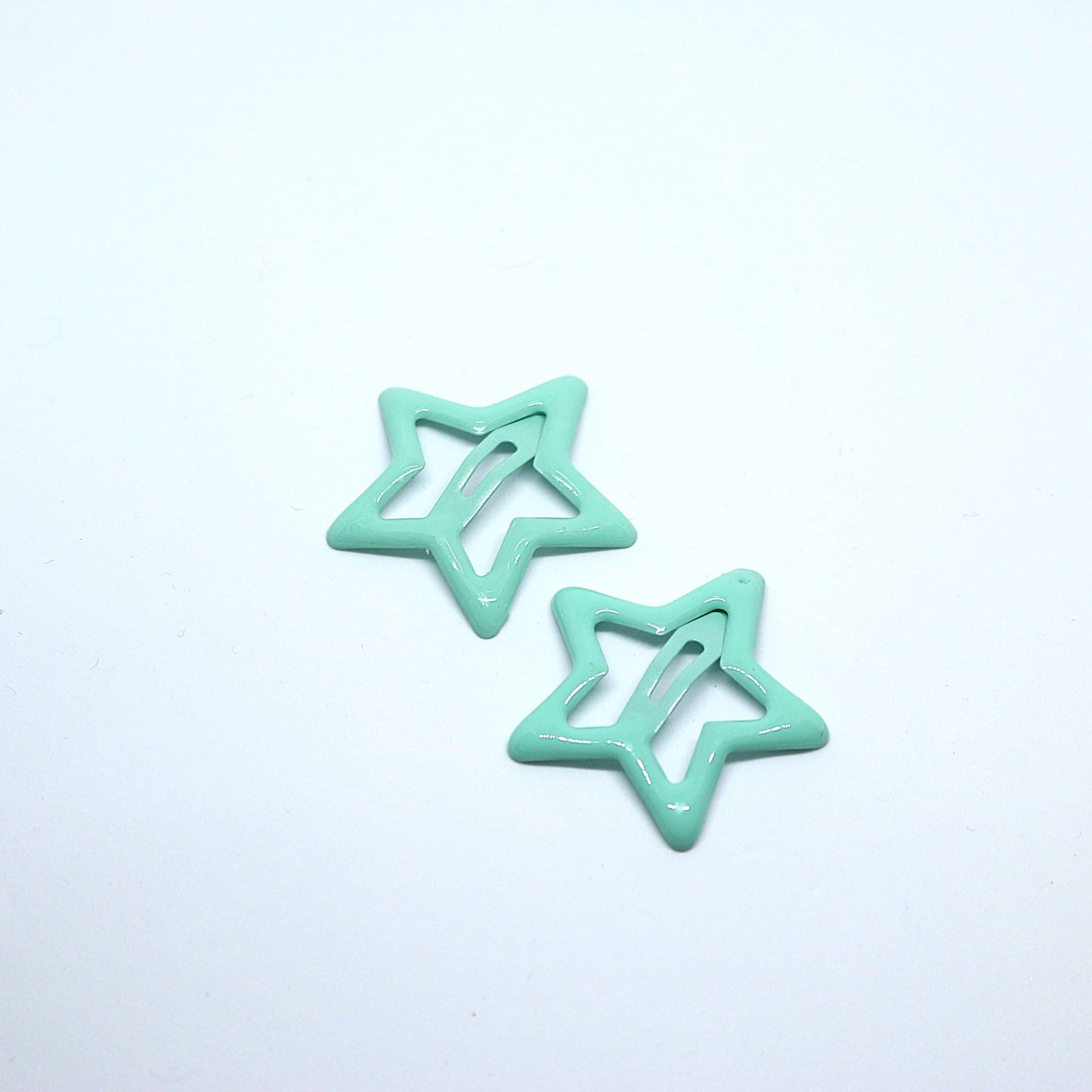 Star tic tac hair clips - Turquoise blue