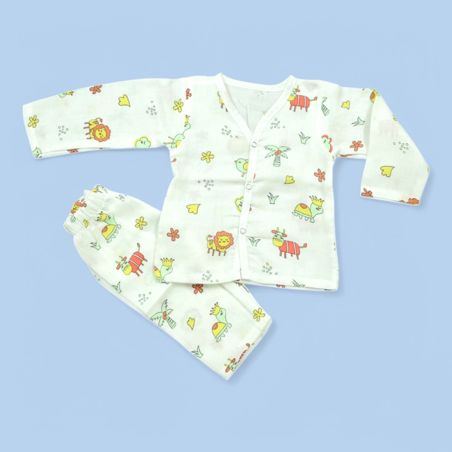 Adorable Jungle Adventure Full Pant Muslin Co-ord Set