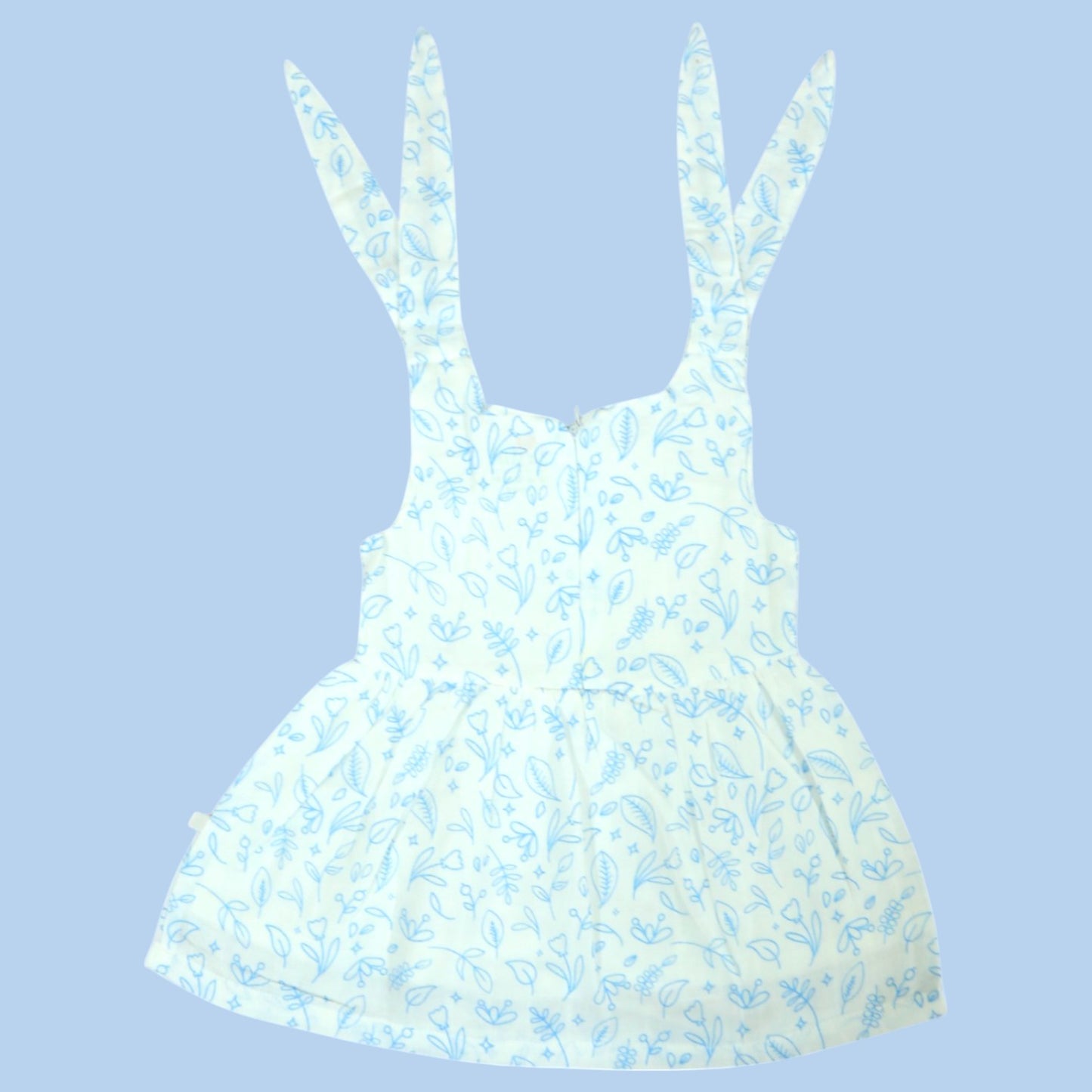 Floral Fantasy Self-Knot Muslin Frock