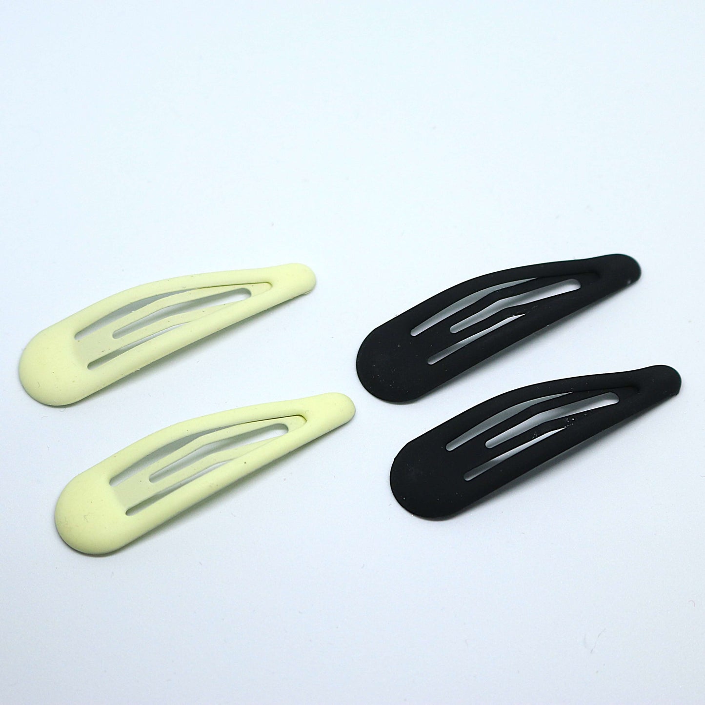 Premium Matte finish tic tac hair clips - Black and Off white