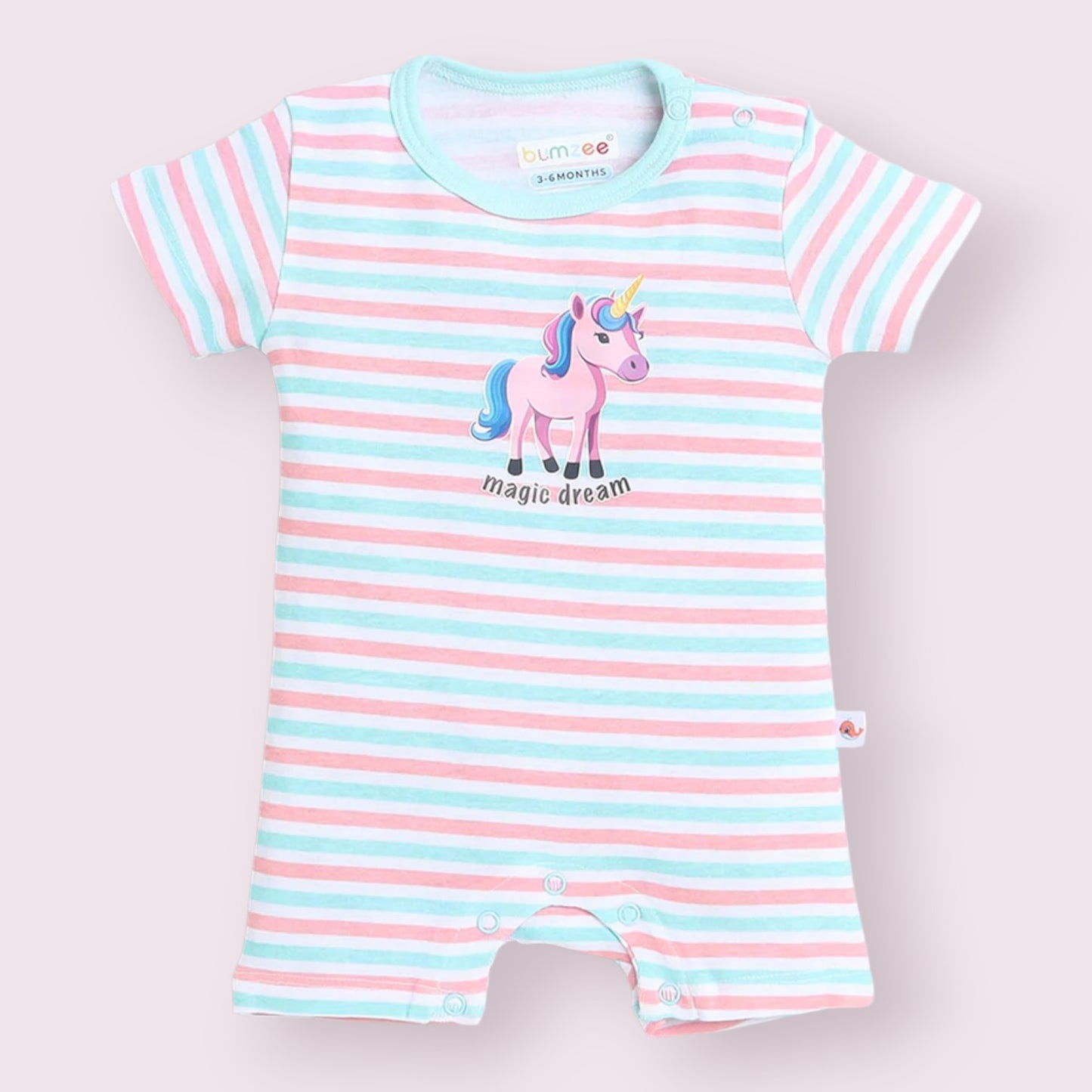 Pastel Striped Unicorn Dream Romper