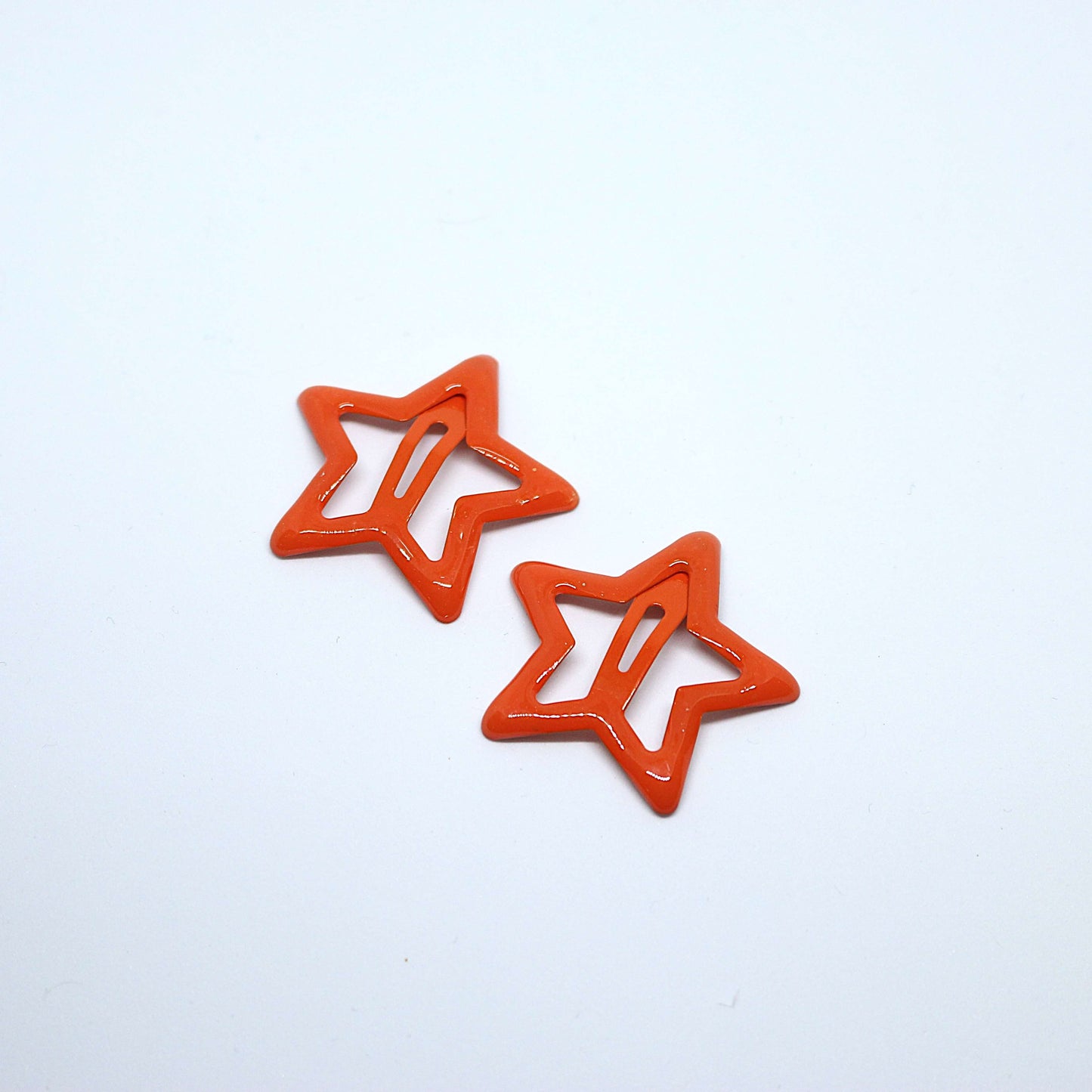 Star tic tac hair clips - Orange