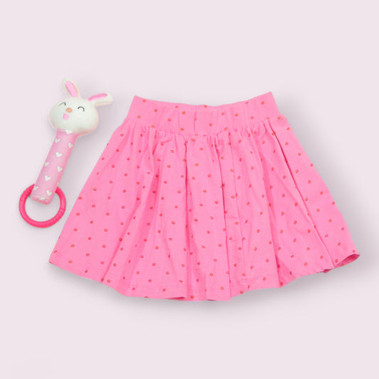 Premium Pink Polka Dot Cotton Baby Skirt