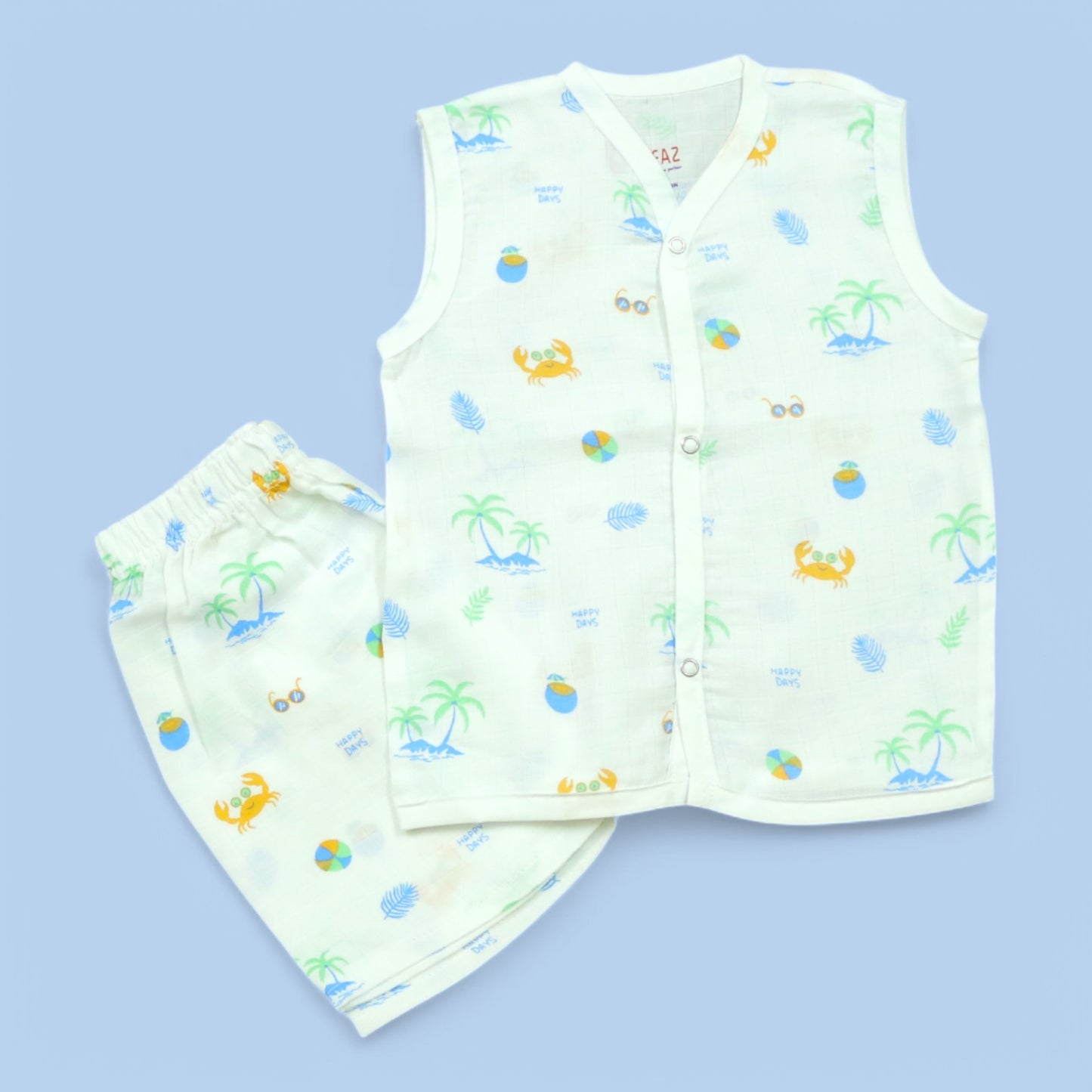 Tropical Beach Vibes Sleeveless Co-ord Shorts Set