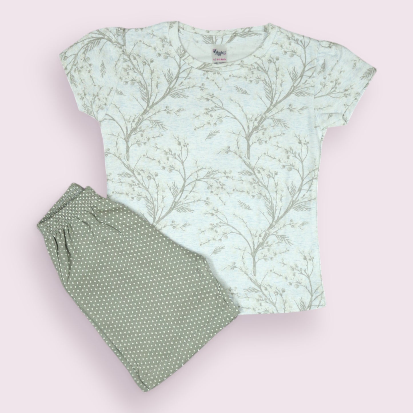 Floral Printed Contrast Co-ord Set