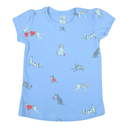 Playful Pups Puff-Sleeve T-Shirt