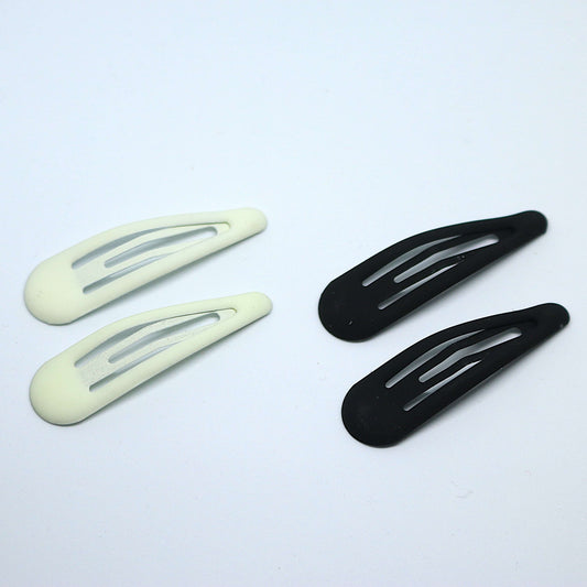 Premium Matte finish tic tac hair clips - Black and white